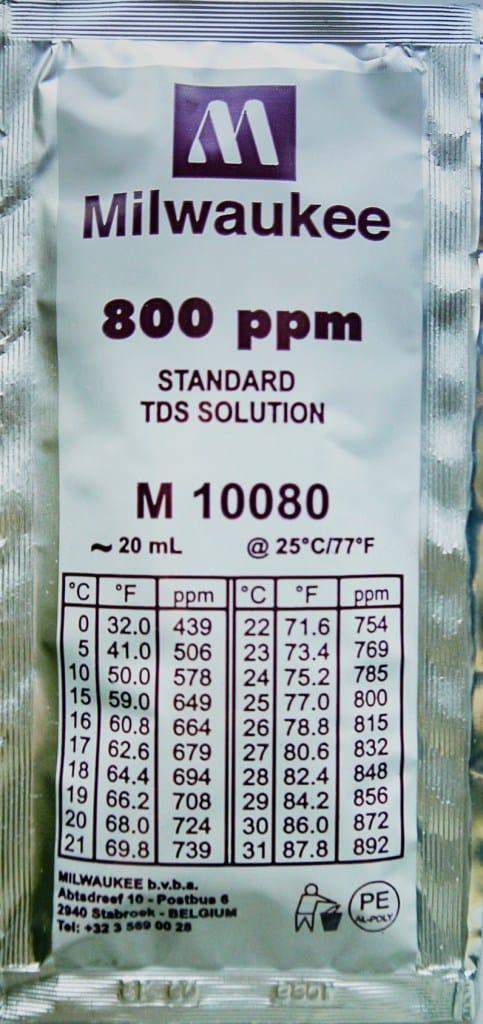 Калибровочный раствор ppm Milwaukee 800 Калибровочный раствор ppm Milwaukee 800